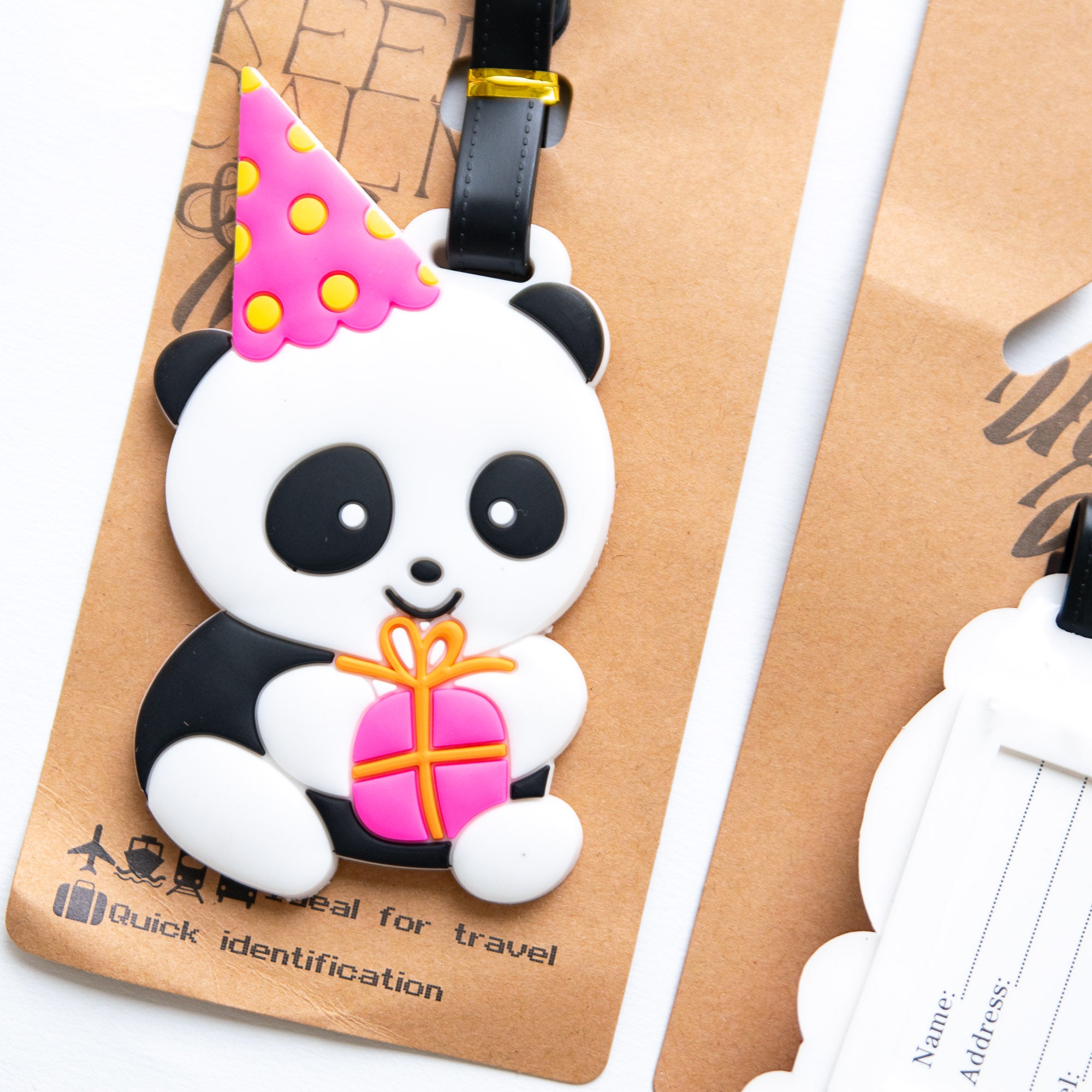 Etiquette à Bagage Panda Anniversaire