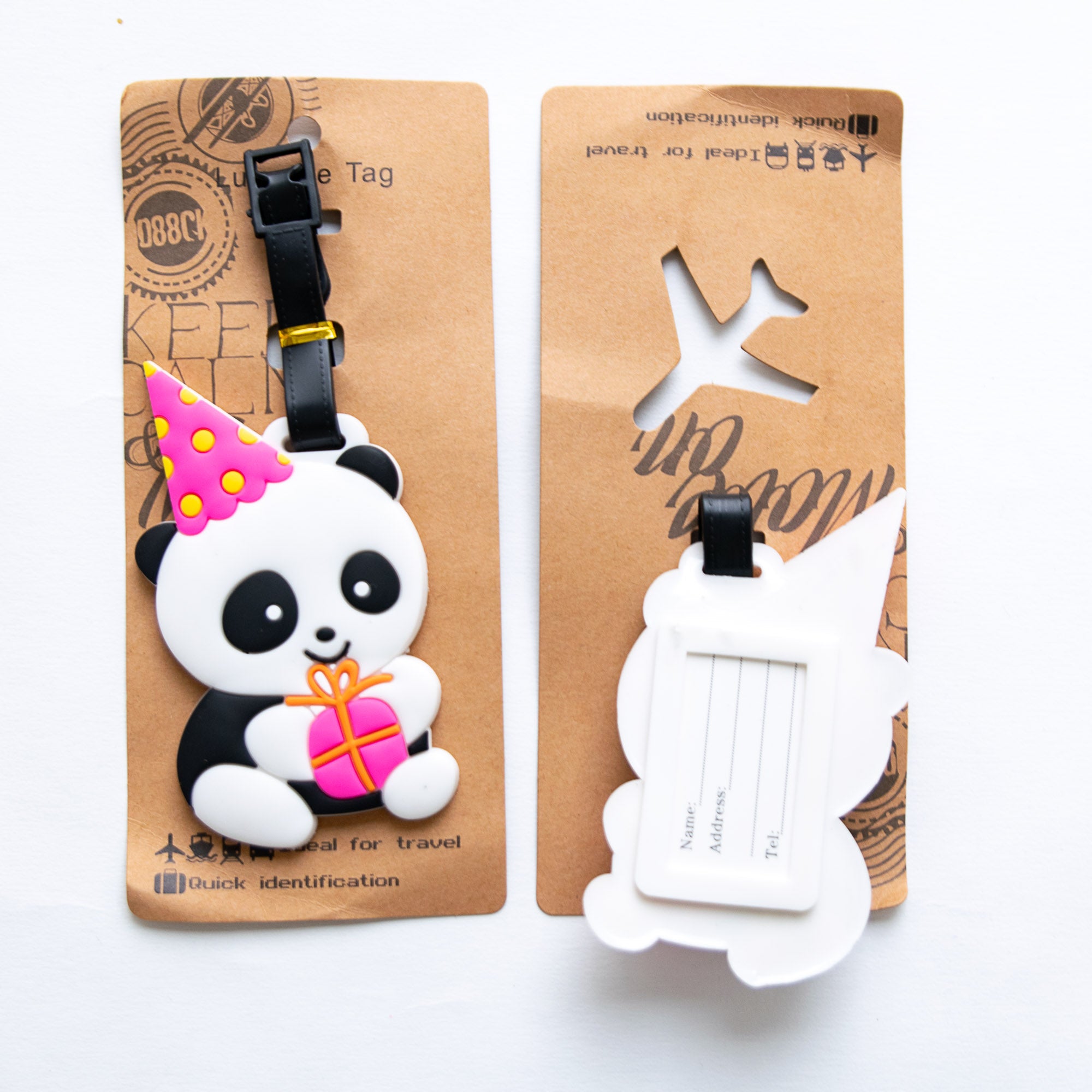 Etiquette à Bagage Panda Anniversaire