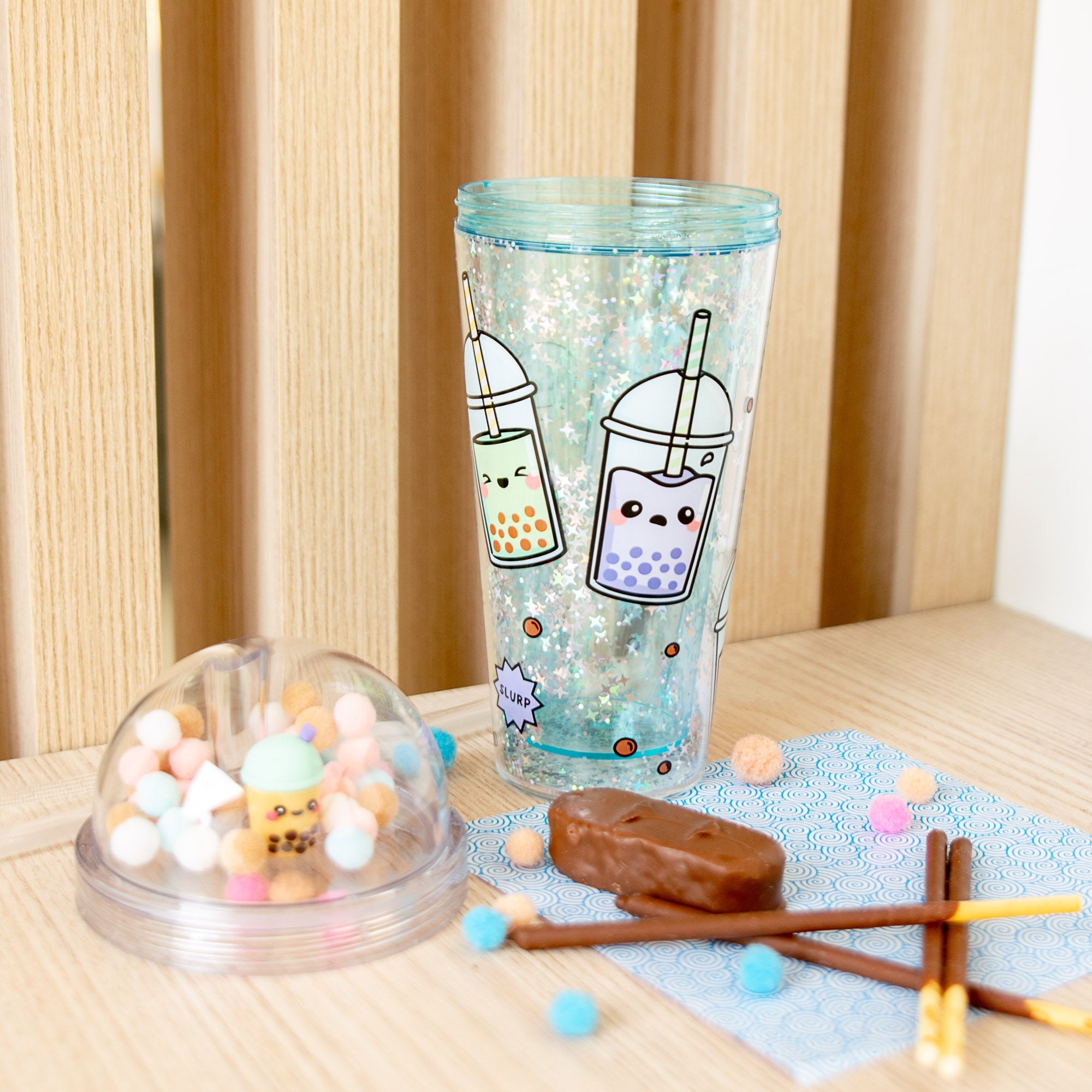 Gobelet Incassable avec Paille - Bubble Tea- 500 ml