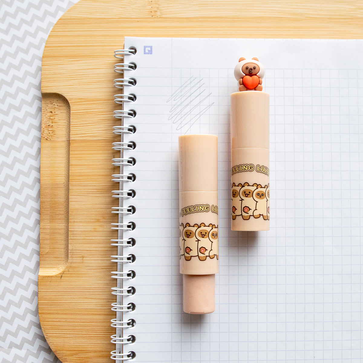 Gomme Lipstick avec Figurine Rétractable - Doggy Cat