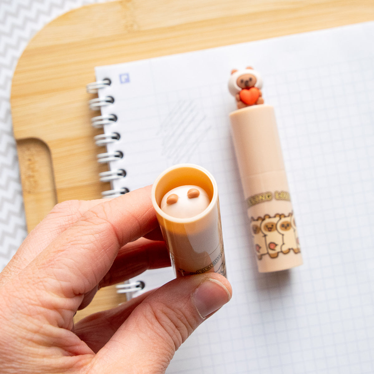 Gomme Lipstick avec Figurine Rétractable - Doggy Cat