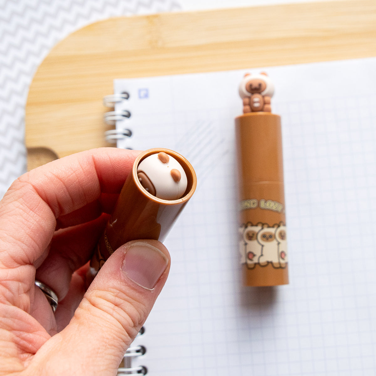 Gomme Lipstick avec Figurine Rétractable - Doggy Cat
