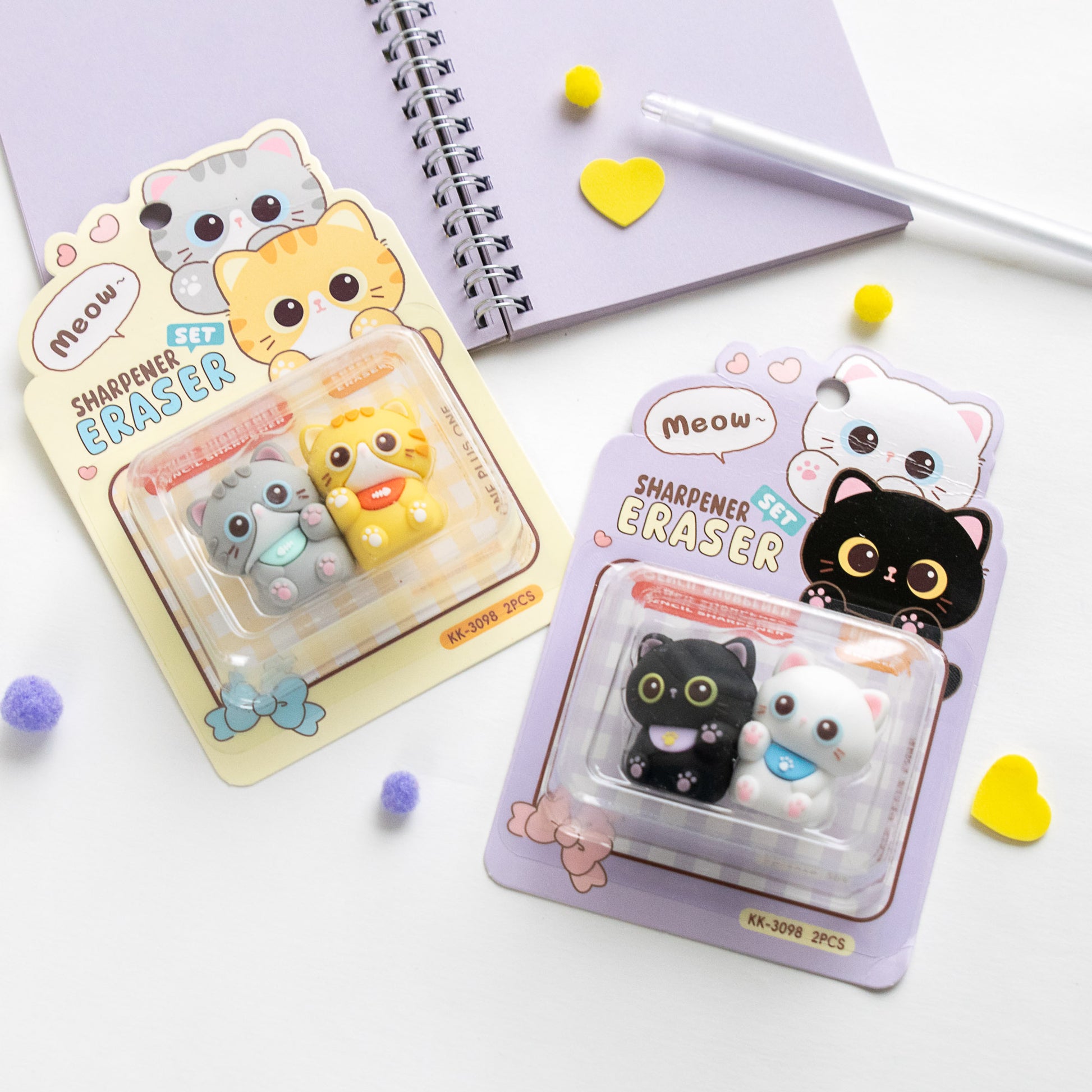 Gomme & Taille Crayon BFF Kawaii - Chat