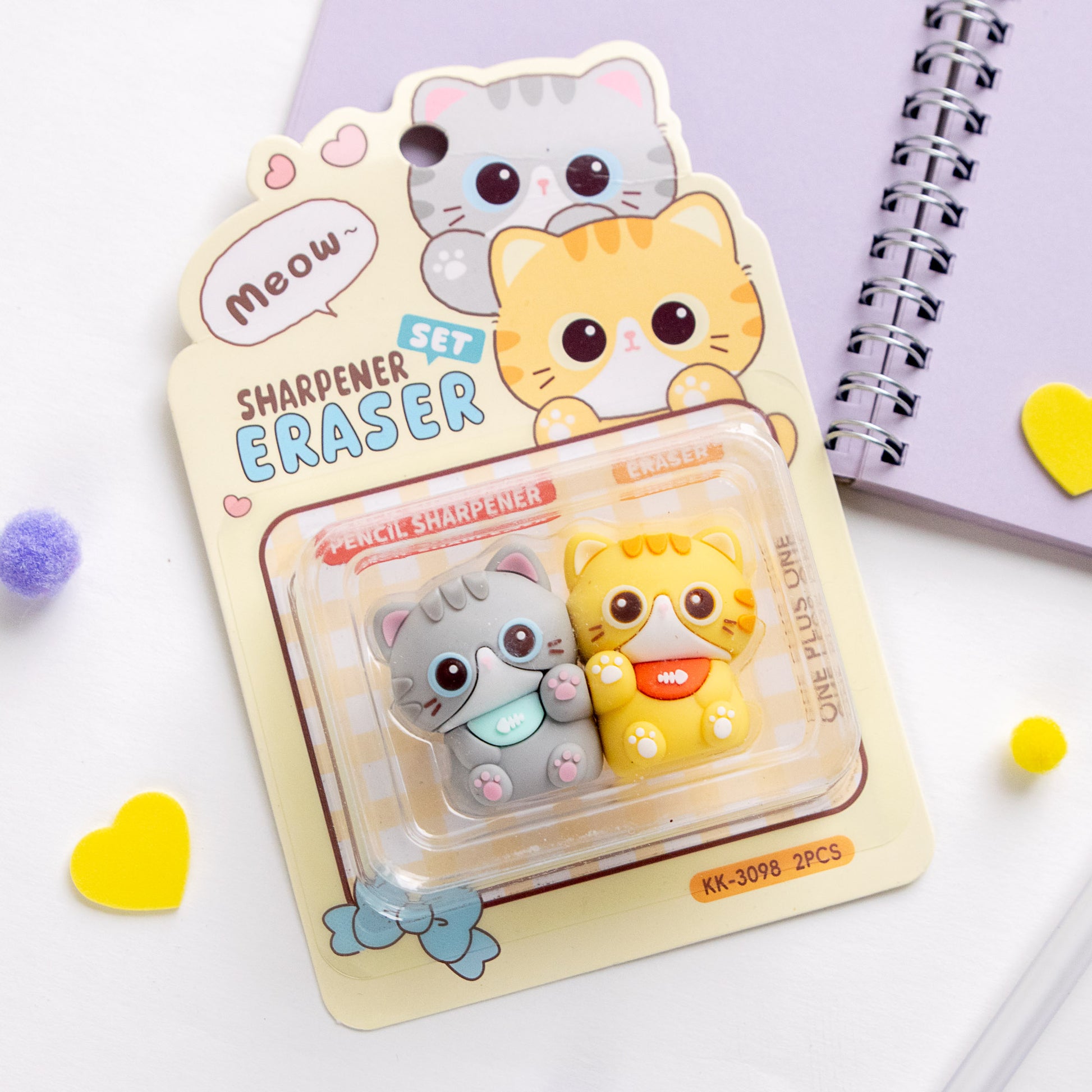 Gomme & Taille Crayon BFF Kawaii - Chat