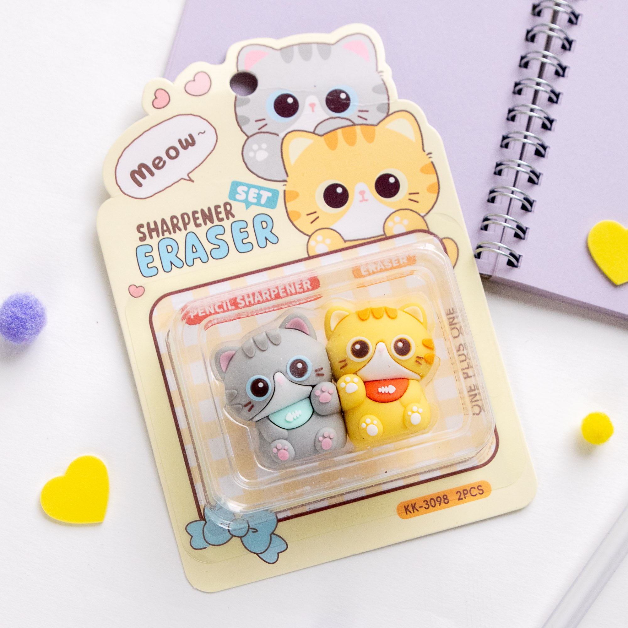 Gomme & Taille Crayon BFF Kawaii - Chat