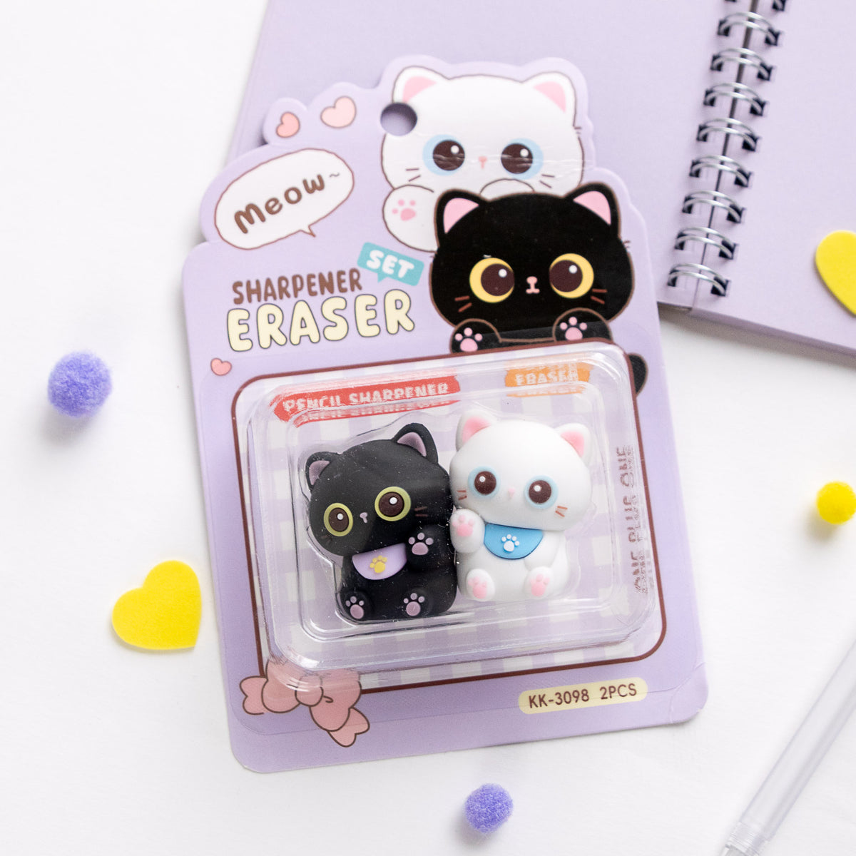Gomme & Taille Crayon BFF Kawaii - Chat