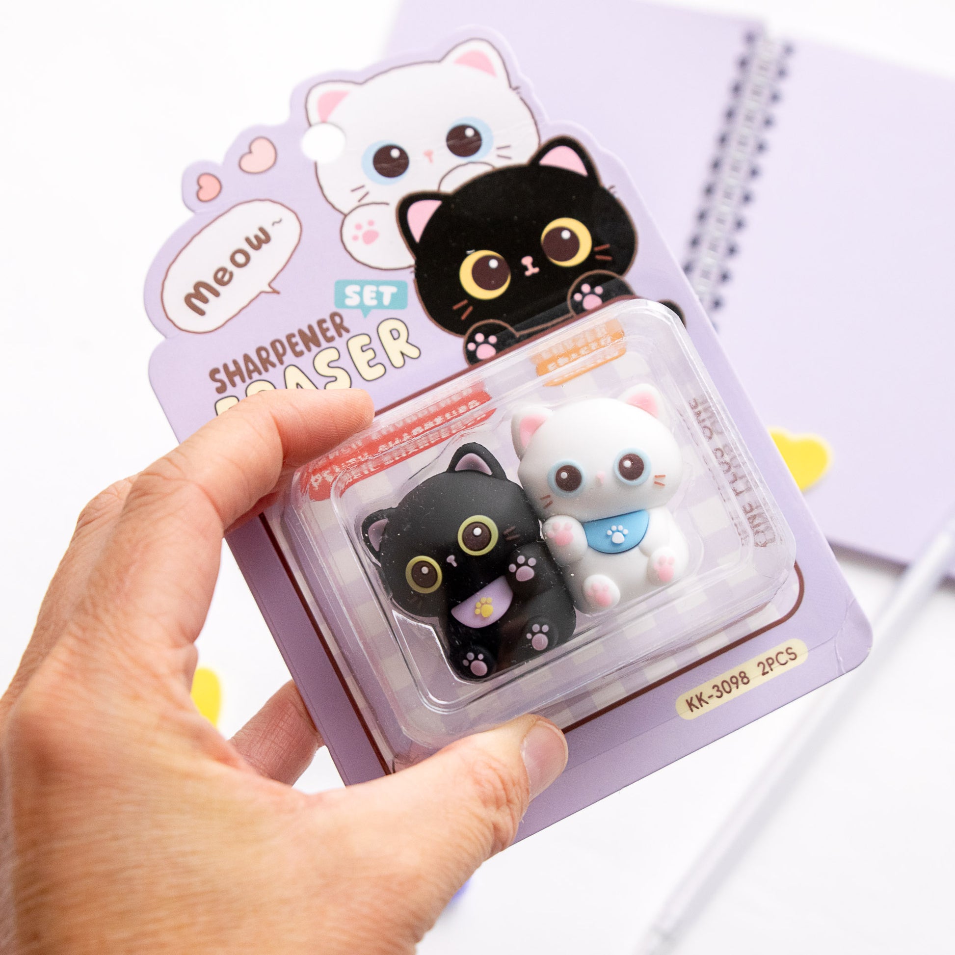 Gomme & Taille Crayon BFF Kawaii - Chat