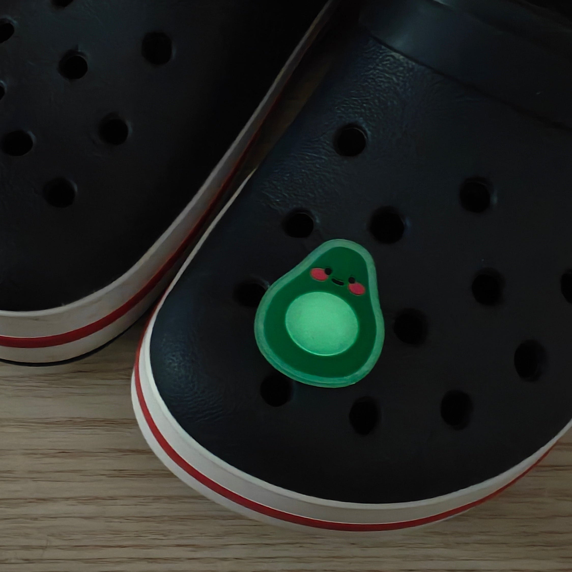 Accessoire pour Crocs Avocat Glow in the Dark – Avocado Kawaii Phosphorescent