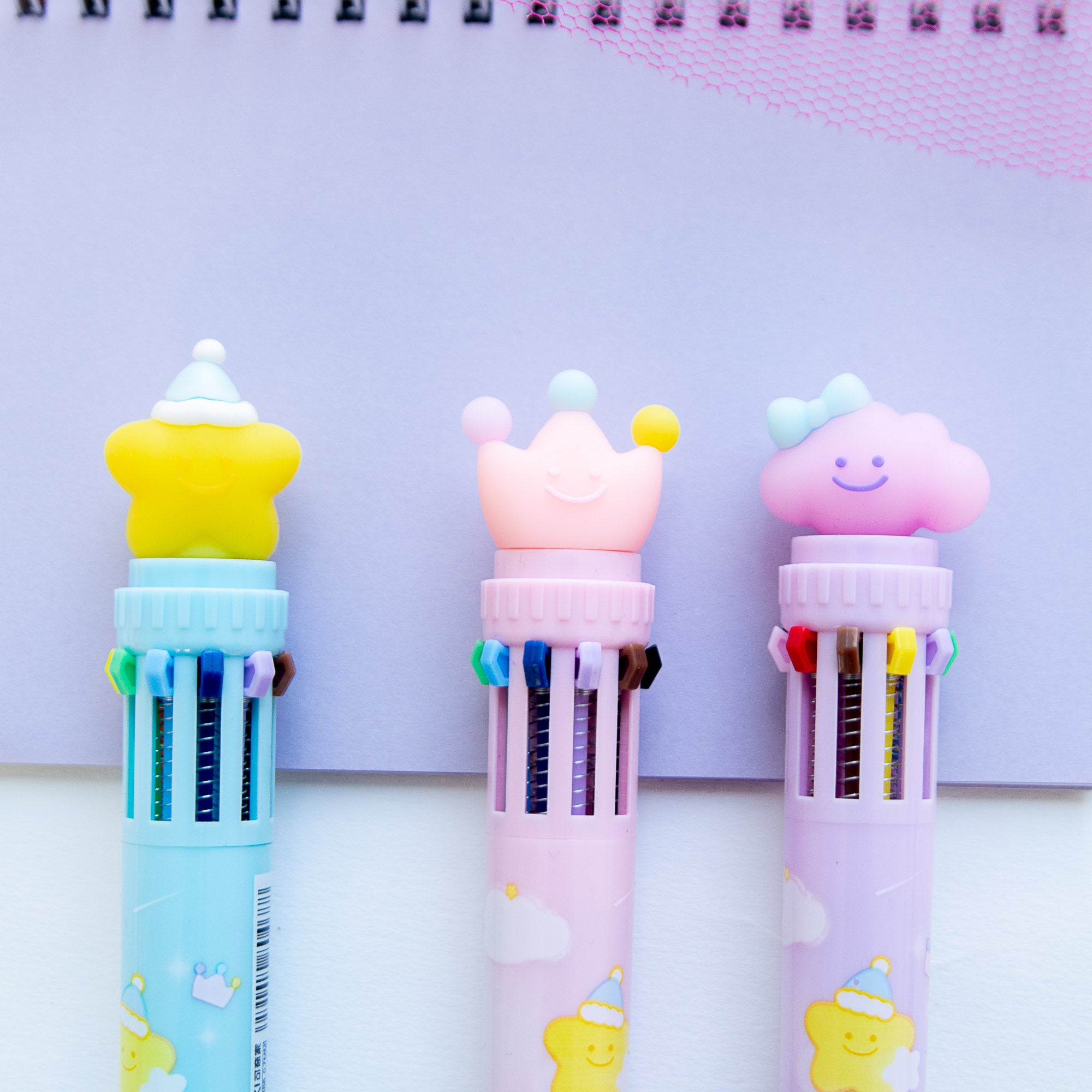 Stylo Kawaii 10 couleurs - Formes Enchantées