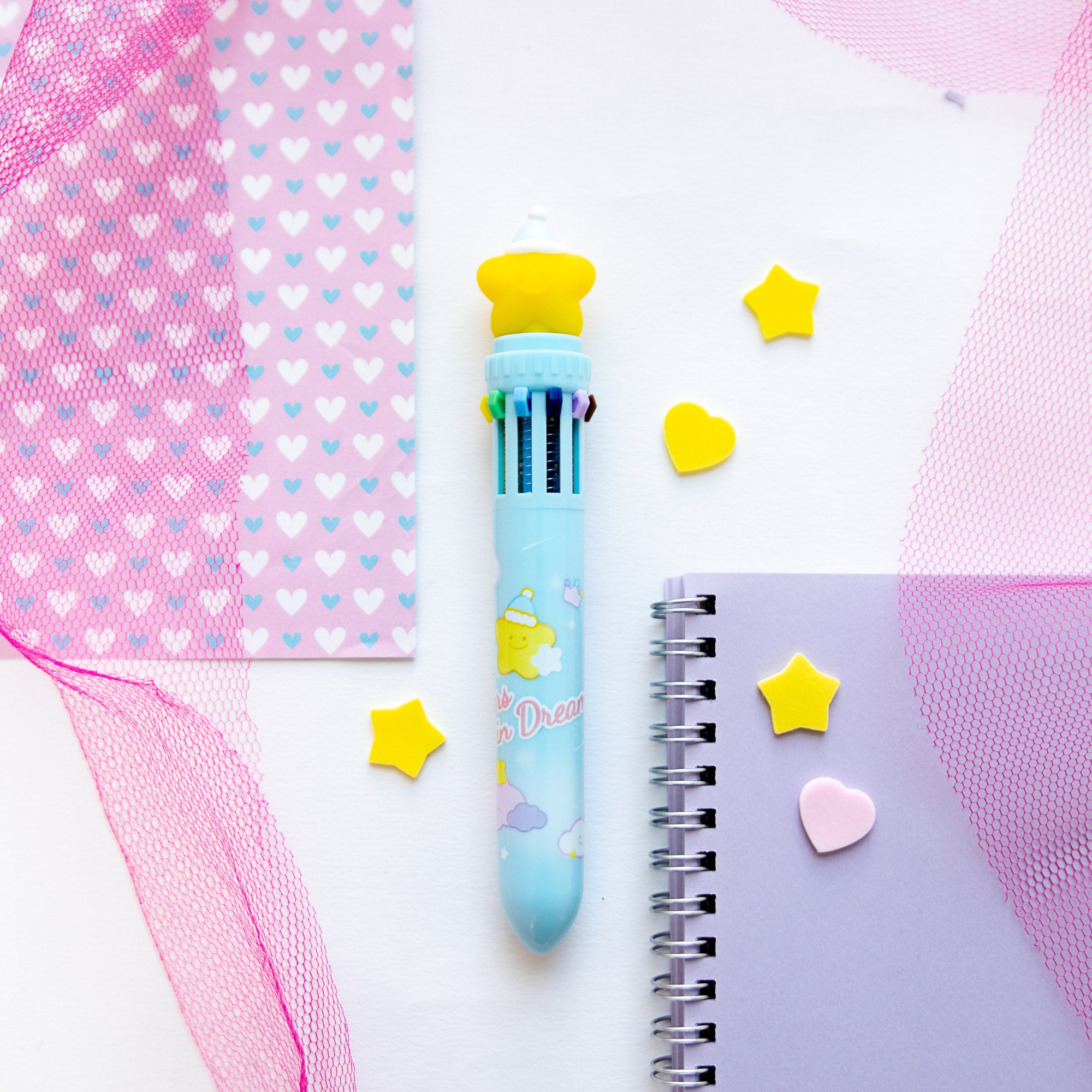 Stylo Kawaii 10 couleurs - Formes Enchantées