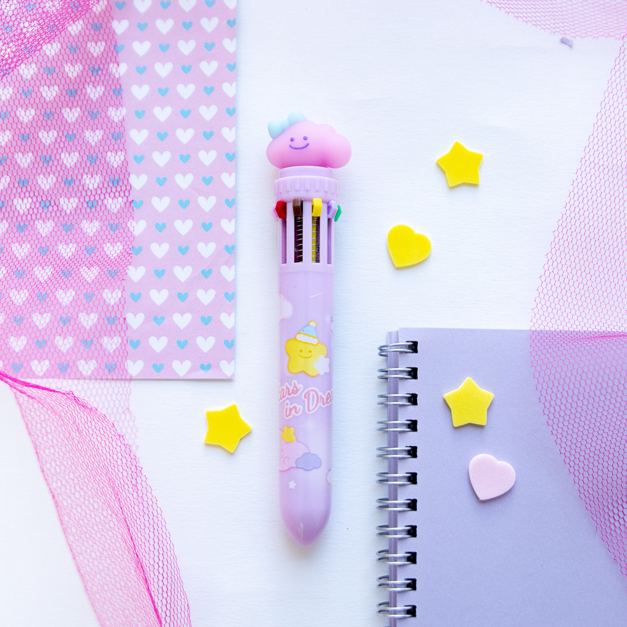 Stylo Kawaii 10 couleurs - Formes Enchantées