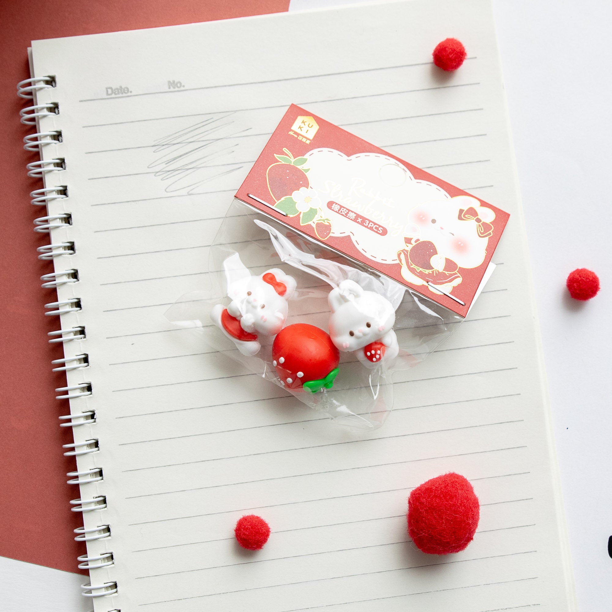 Mini Gommes Kawaii Lapin (x3)