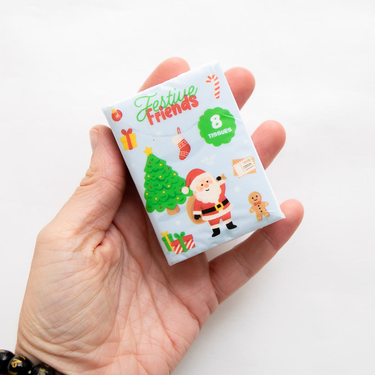 Paquet de 8 Mouchoirs Noël