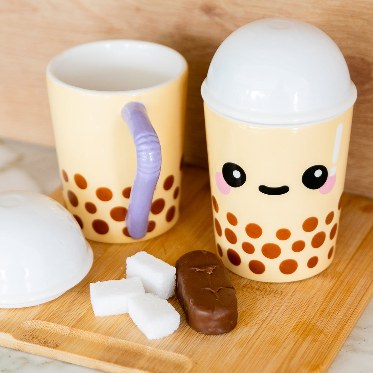 Kawaii Bubble Tea Becher mit Deckel