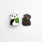 Pin's Panda & Sac à dos vert
