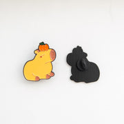 Pin's Capyabra & Citrouille sur la tête
