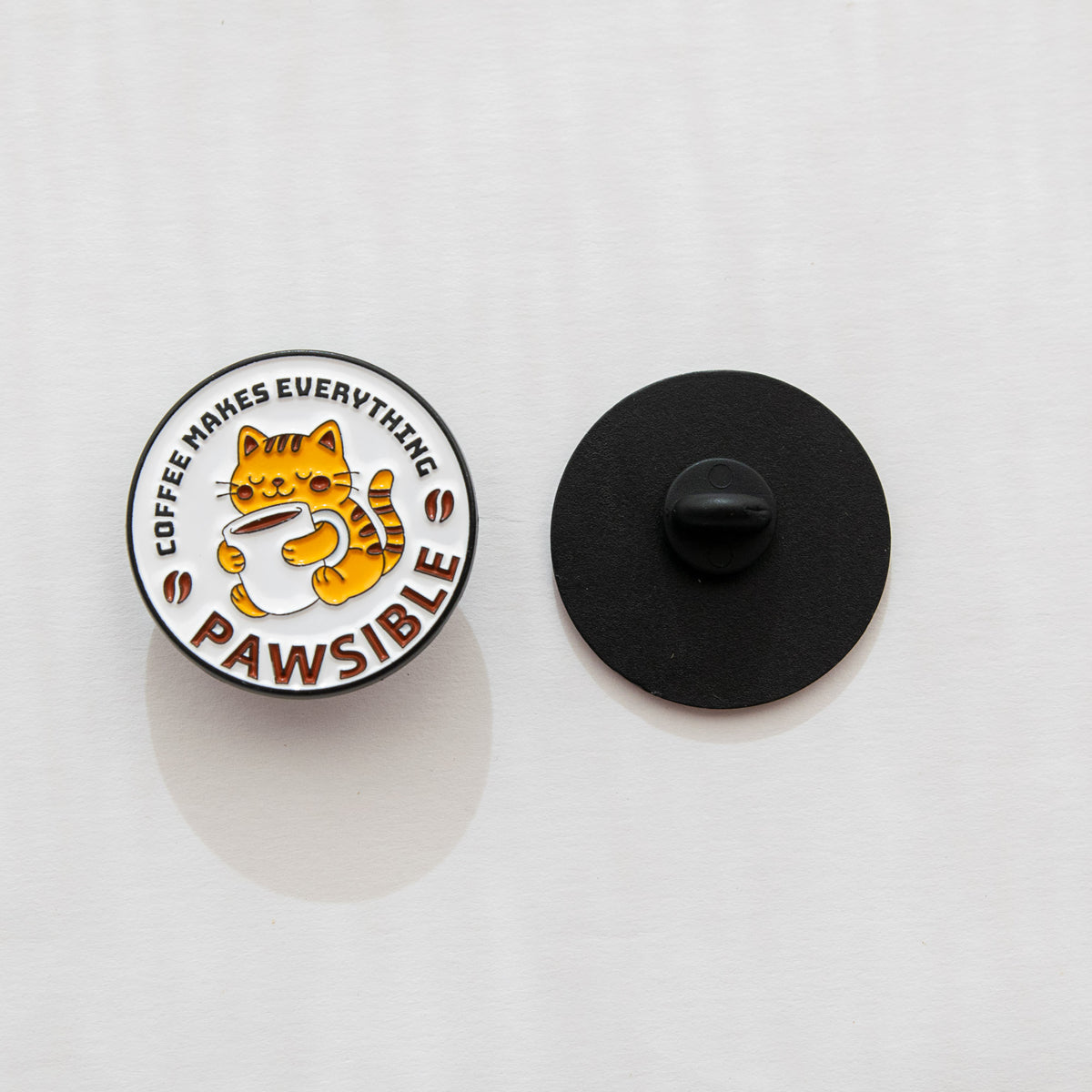 Pin's Message Chat : "Coffee Makes Everything Pawsible"