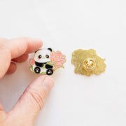 Pin's Panda & Tulipes