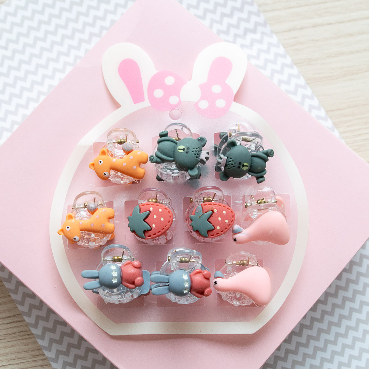 Mini Pinces à Cheveux Animaux (x10)