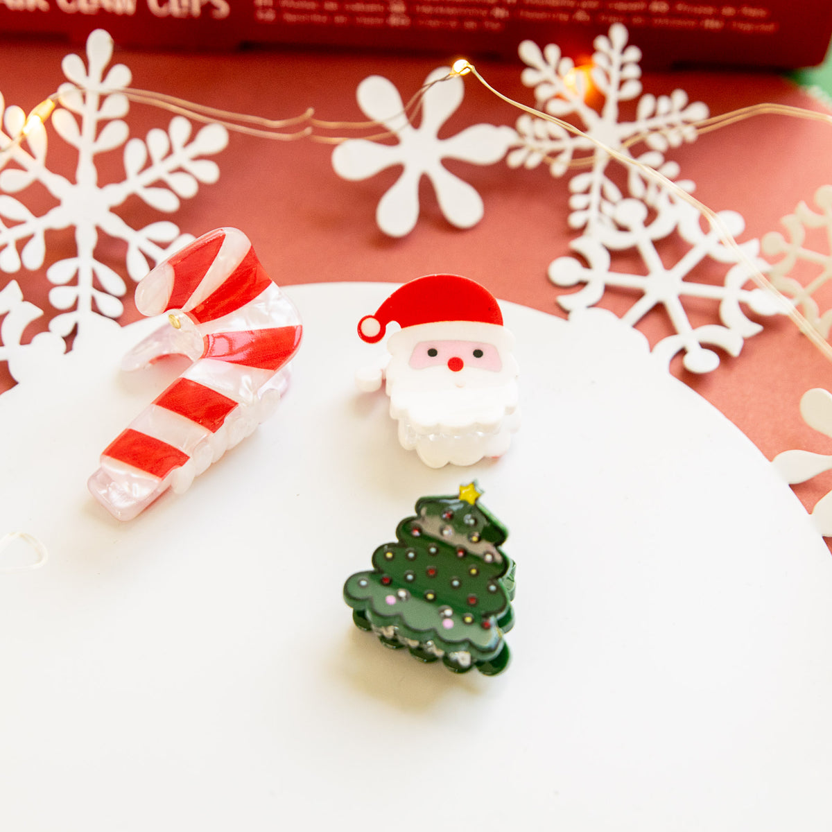 Lot de 3 Pinces à cheveux Noël