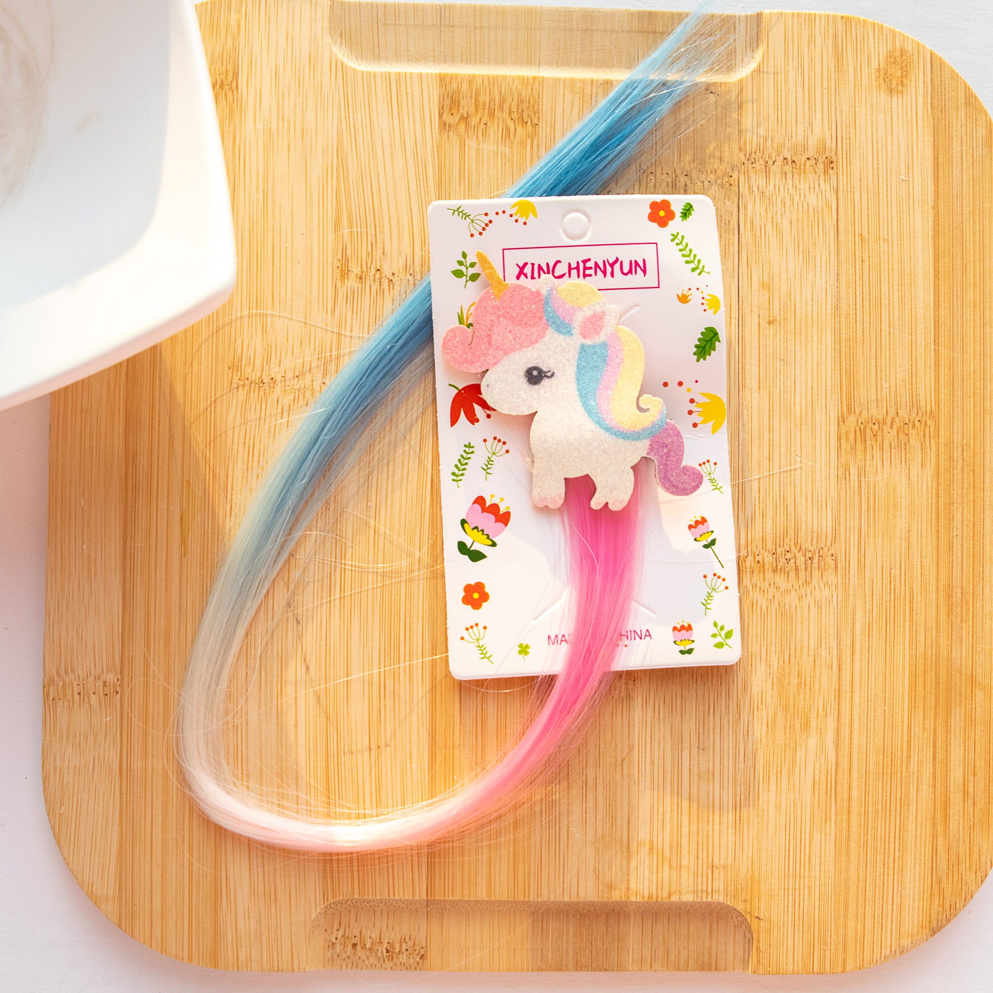 Pince à Cheveux Mèche Colorée Licorne