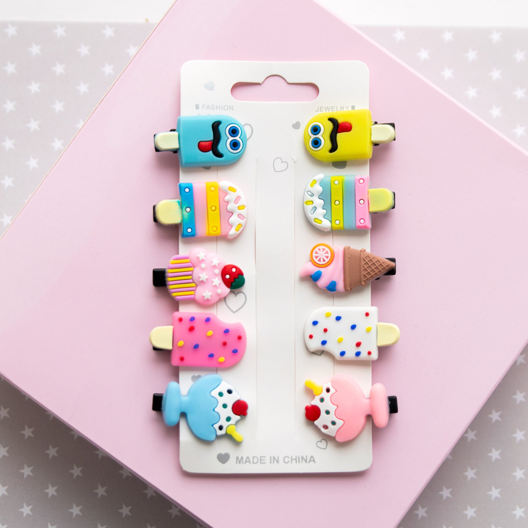 Pinces à cheveux Desserts Glacés, 10 pièces