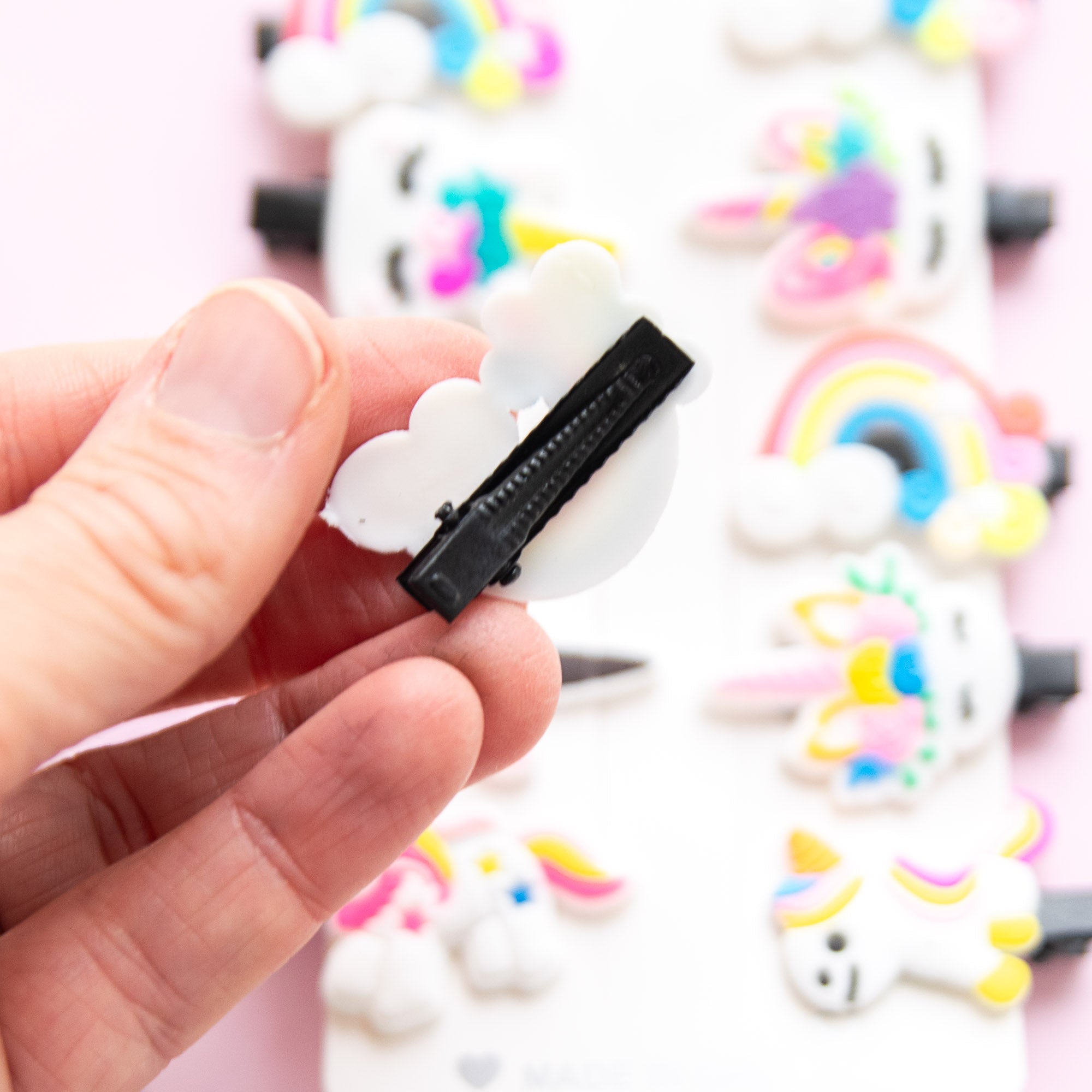 Pinces à cheveux Licornes, Lapins & Arc-en-ciel, 10 pièces
