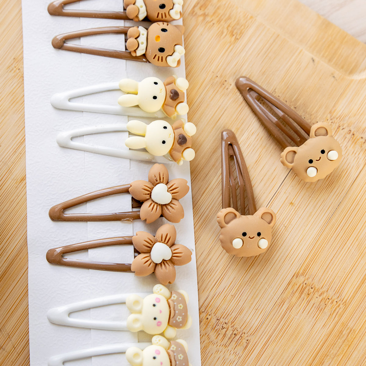 Barrettes à cheveux Ourson (x10)