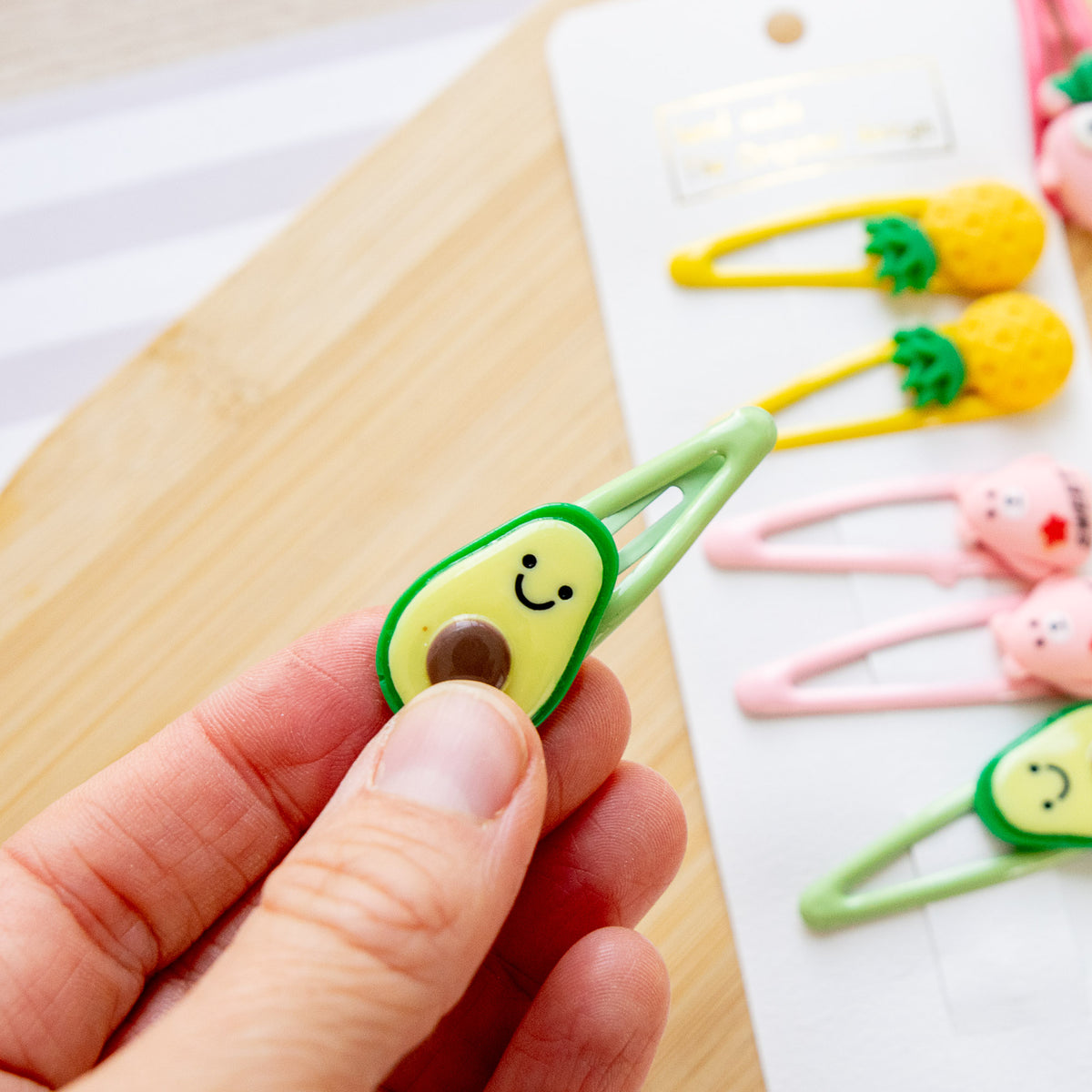 Barrettes à cheveux Fruits & Légumes (x10)