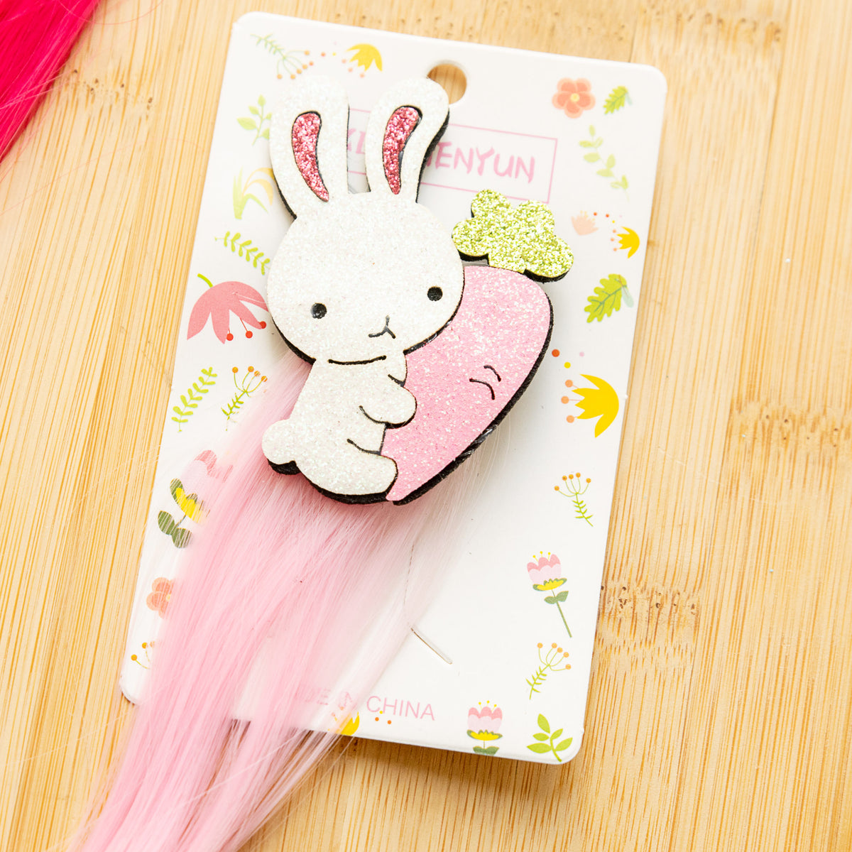 Pince à Cheveux Mèche Colorée Lapin