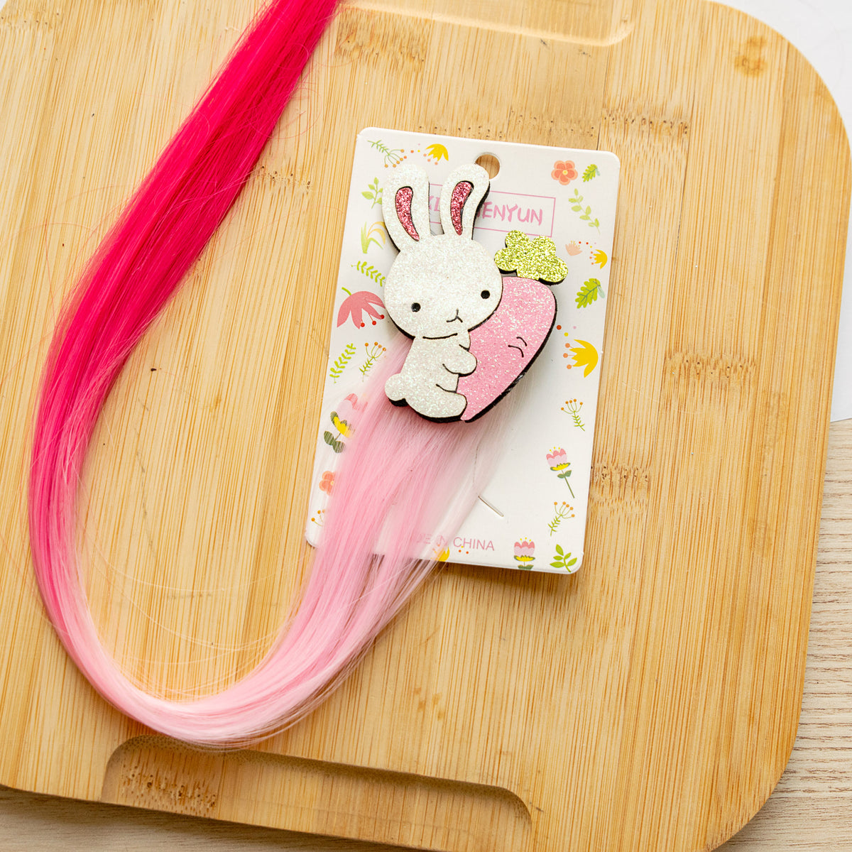 Pince à Cheveux Mèche Colorée Lapin