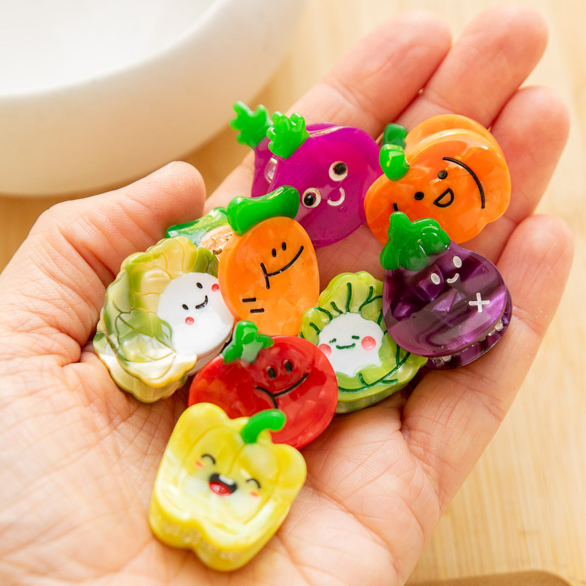 Mini Pince à Cheveux Légumes