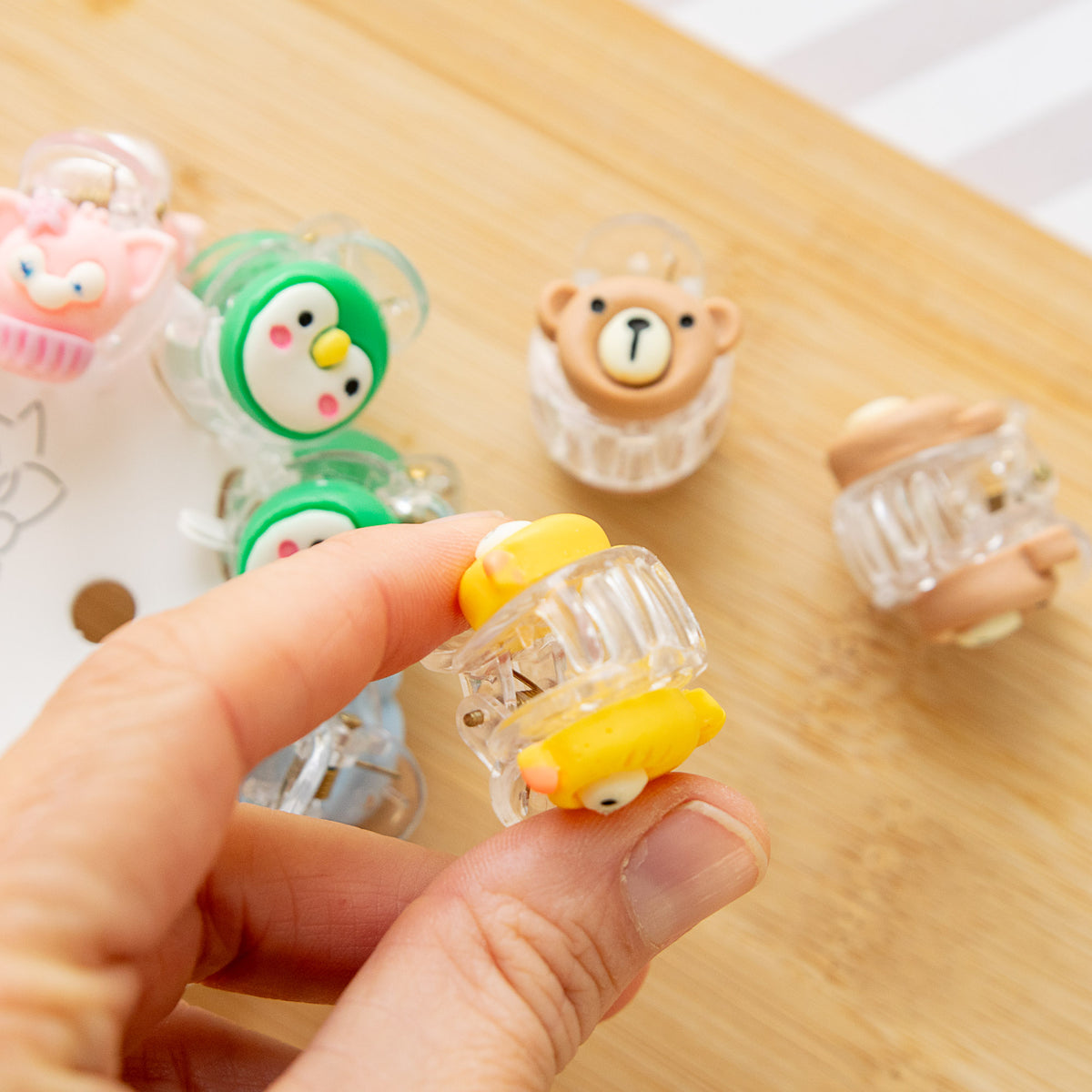 Lot de 10 Mini Pinces à Cheveux Animaux