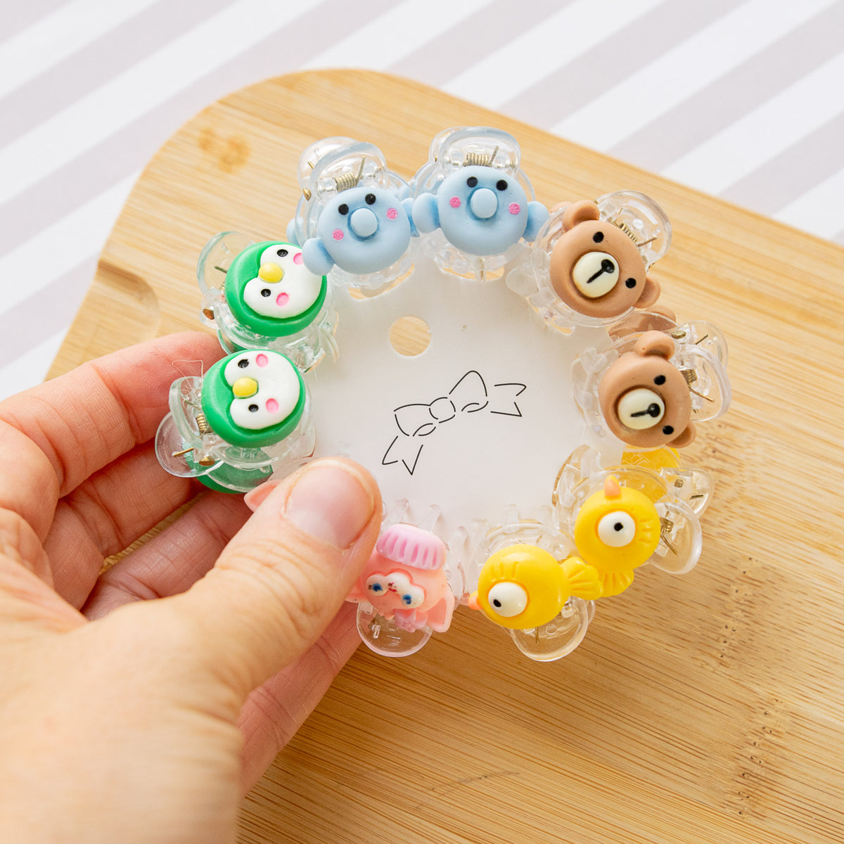 Lot de 10 Mini Pinces à Cheveux Animaux
