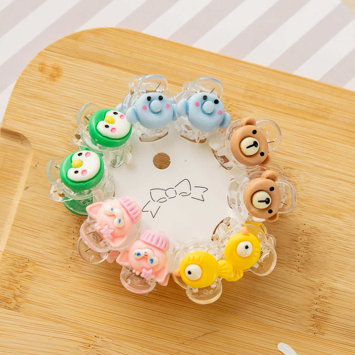 Lot de 10 Mini Pinces à Cheveux Animaux