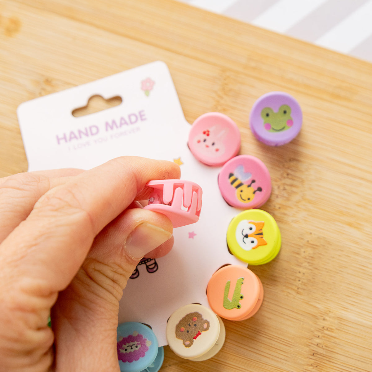 Mini Pinces Rondes Animaux (x10)