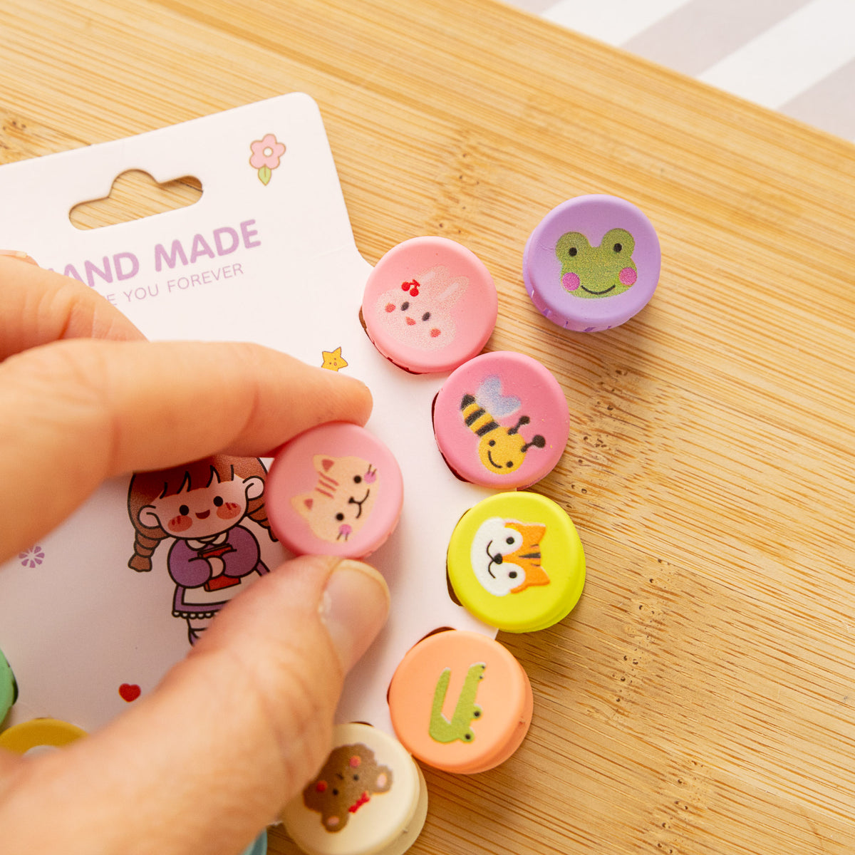 Mini Pinces Rondes Animaux (x10)