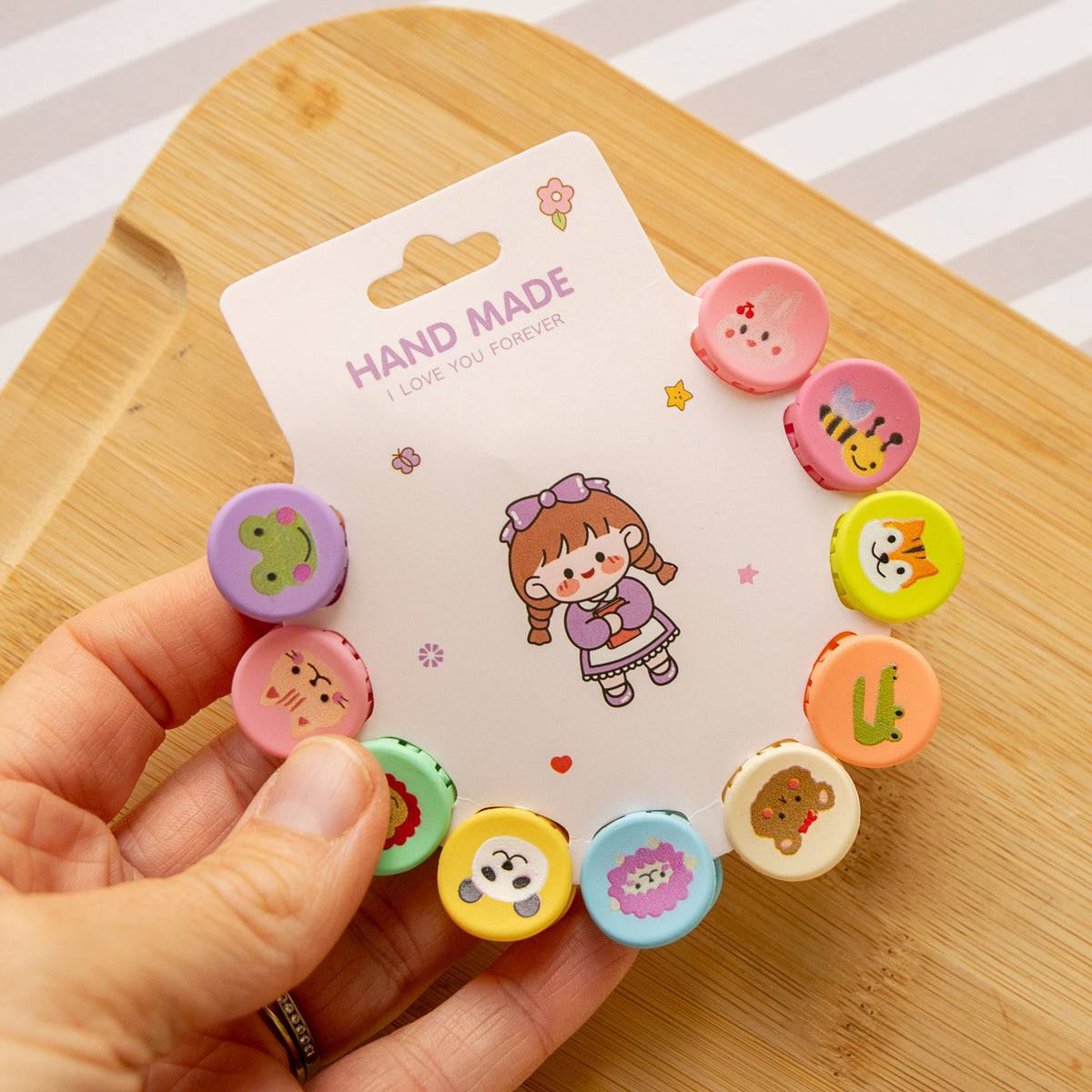 Mini Pinces Rondes Animaux (x10)