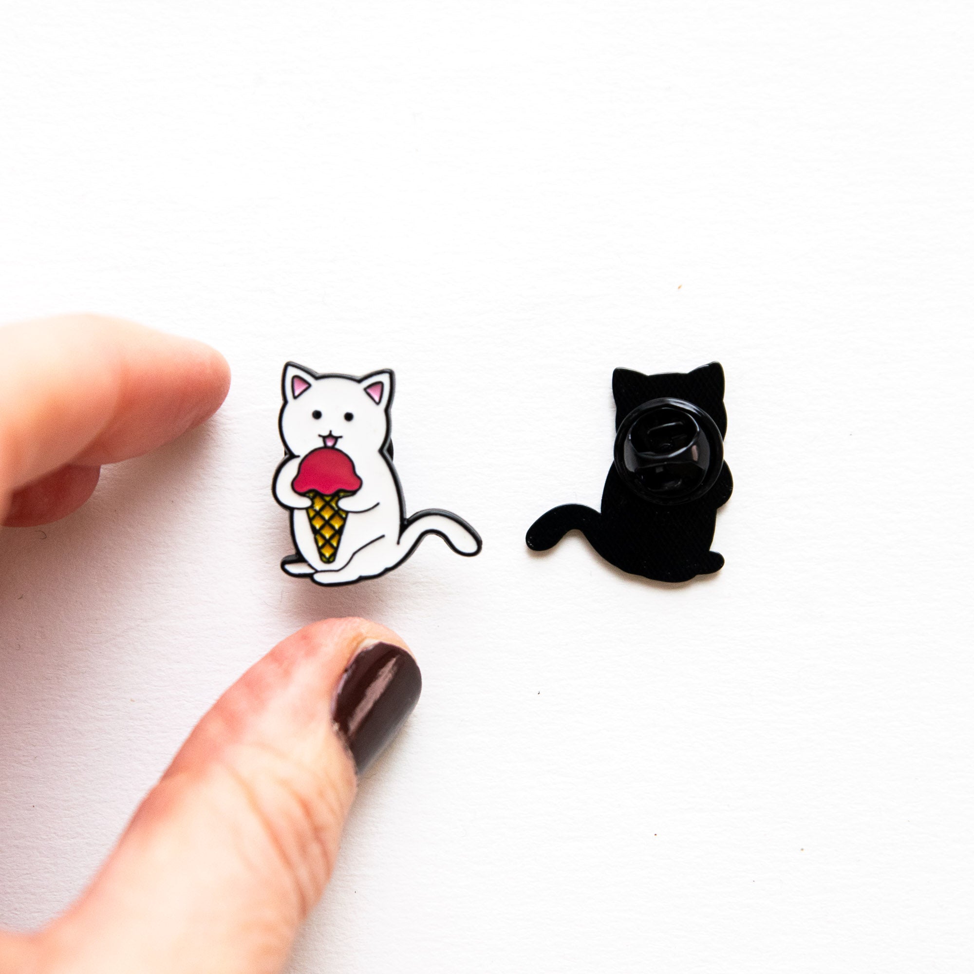Pin's Chat & Cornet de Glace
