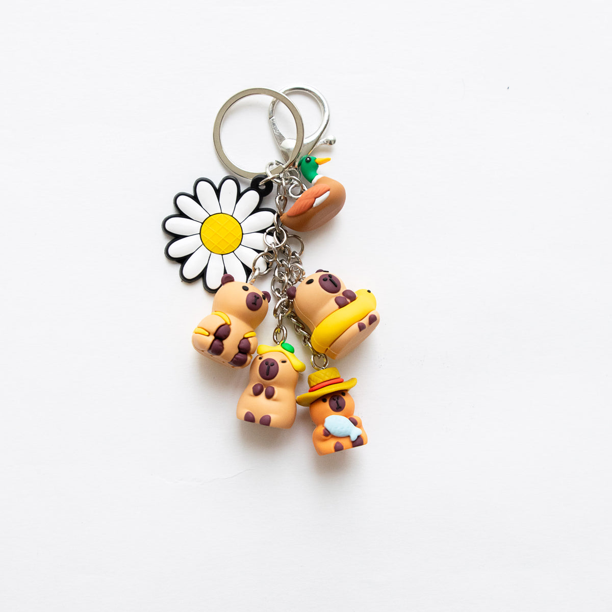 Porte-clés Capybara & Fleur