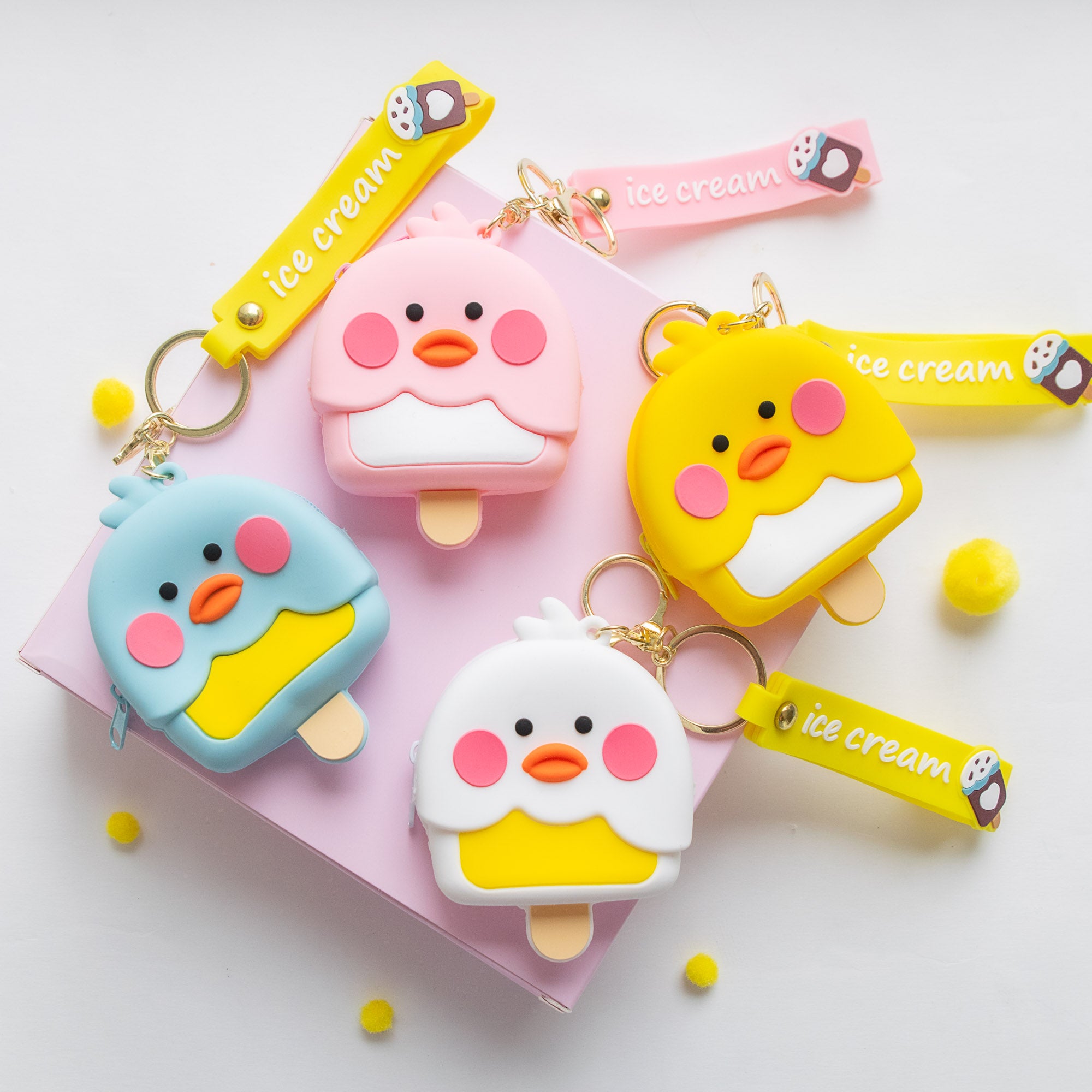 Porte Monnaie en silicone Poussin - Glace