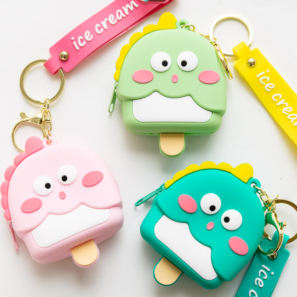 Porte Monnaie en silicone - Glace Dinosaure