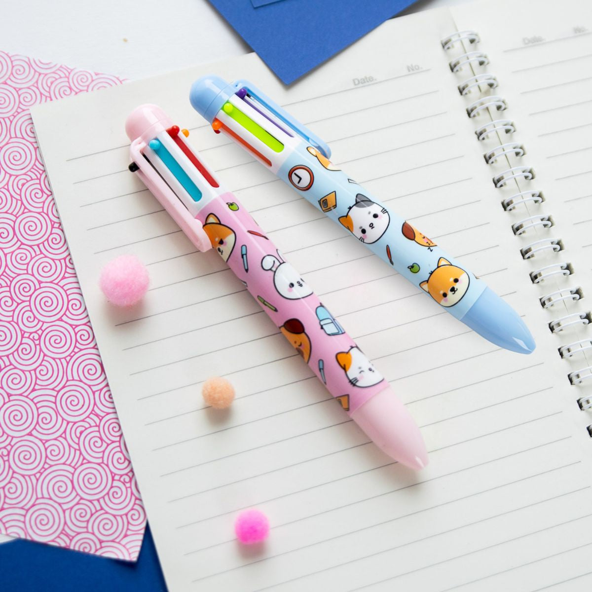 6 kleuren kawaii pen - Baby dinosaurus