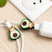 Kawaii USB-Kabelschutz Avocado &amp; Hut