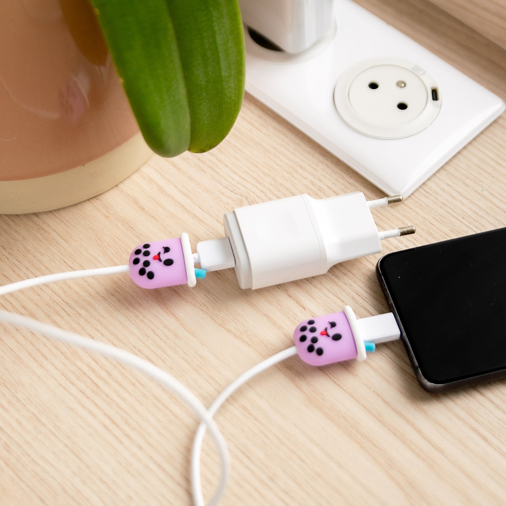 Protège-câble Kawaii USB Bubble Tea