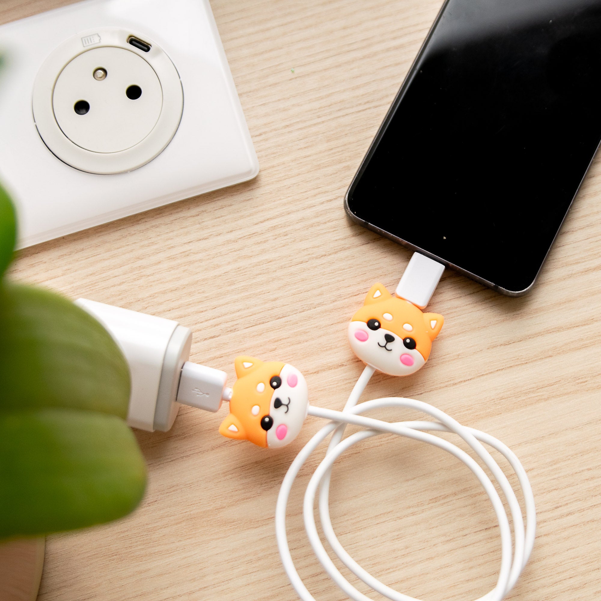 Protège-câble Kawaii USB Shiba Inu