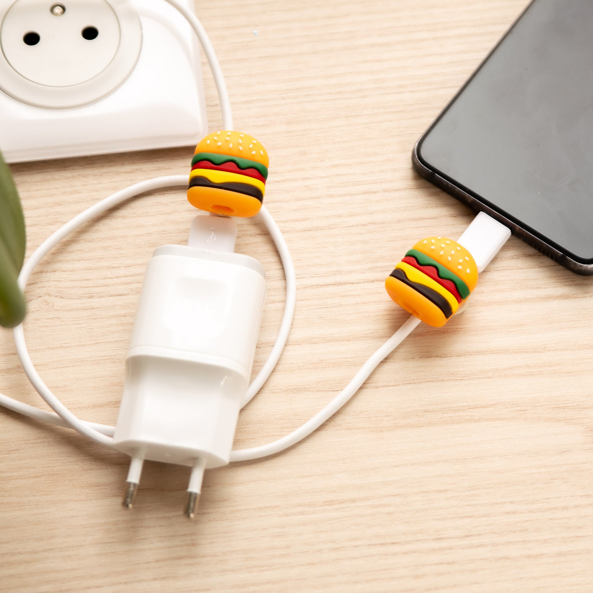 Protège-câble Kawaii USB Hamburger