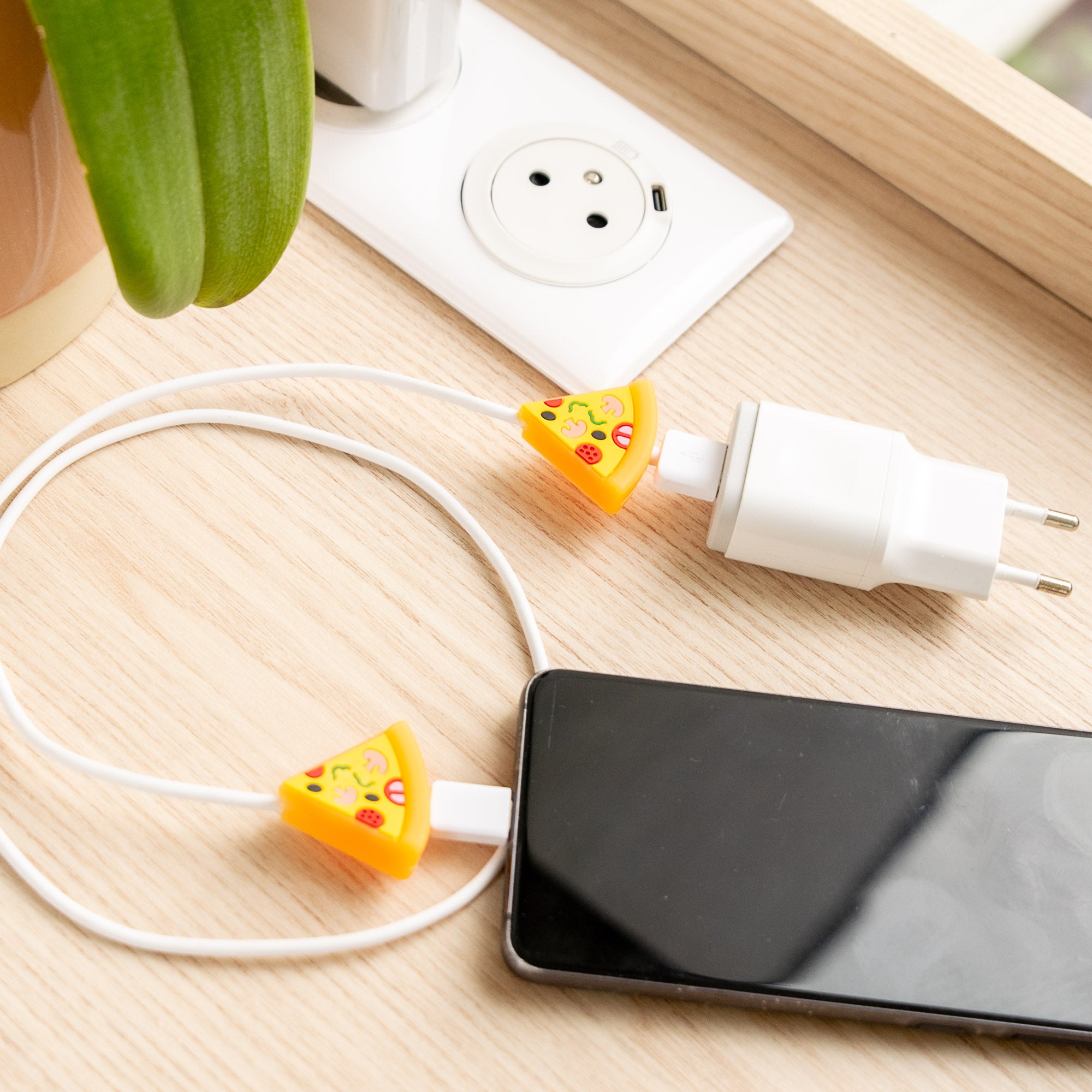 Protège-câble Kawaii USB Pizza