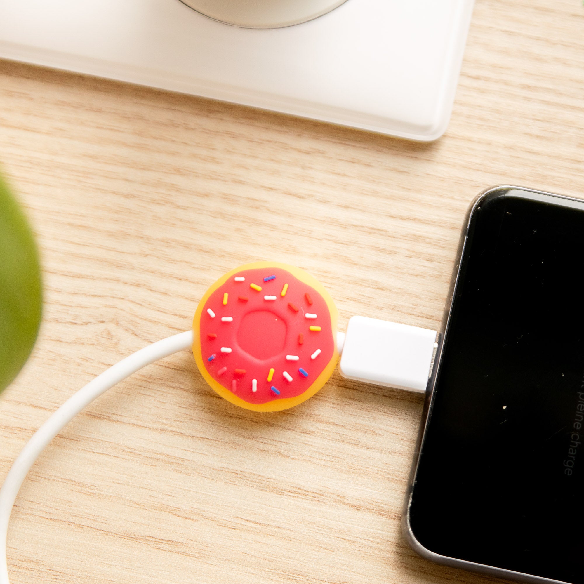 Protège-câble Kawaii USB Donut Rose