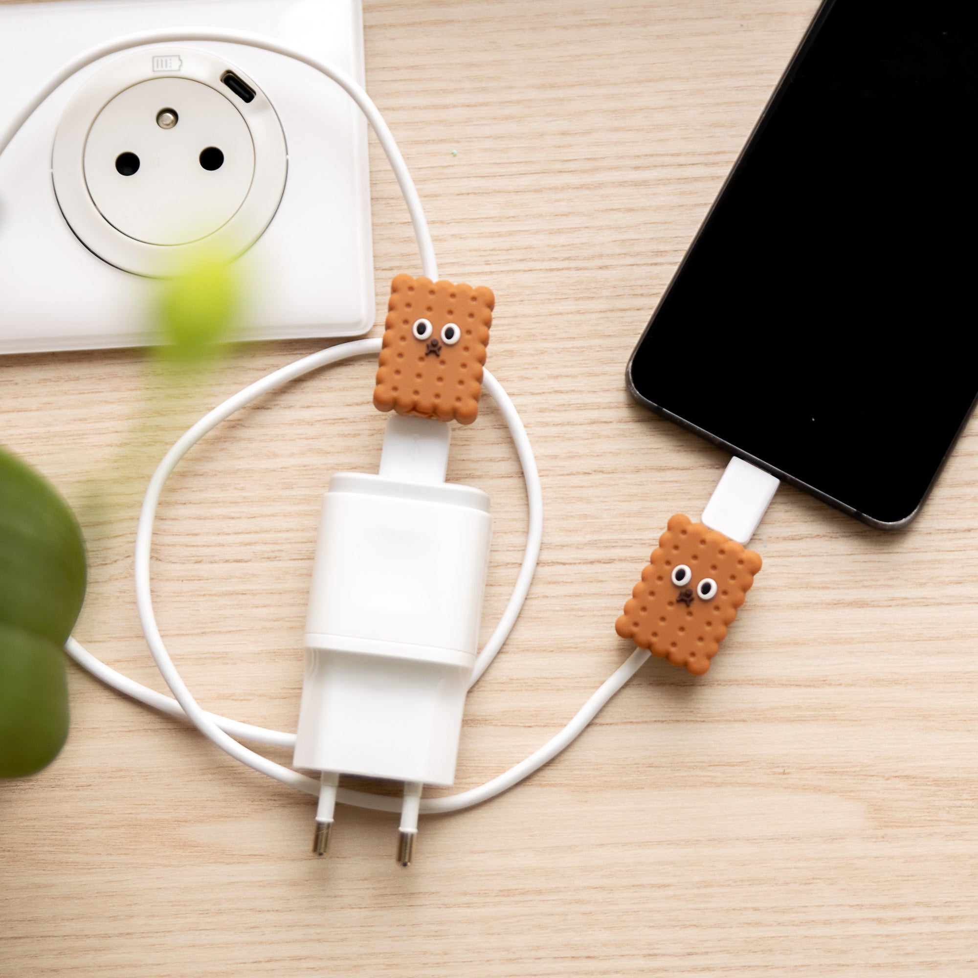 Protège-câble Kawaii USB Biscuit